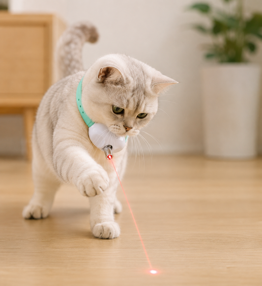 Collier laser interactif rechargeable pour chat