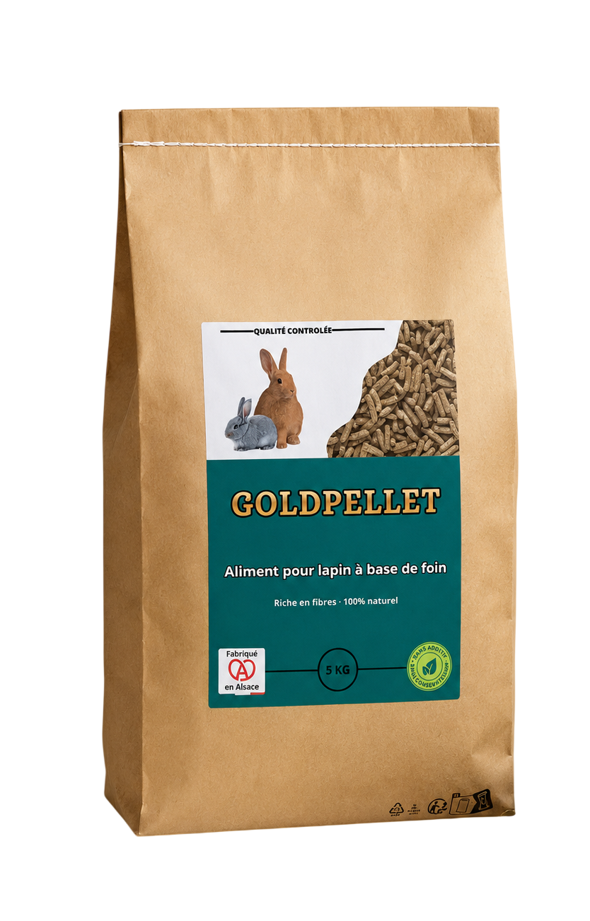 Granulés de Foin de Prairie pour Lapins & Rongeurs – 5KG