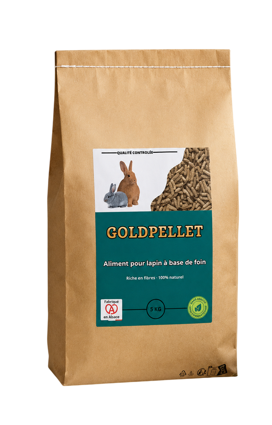 Granulés de Foin de Prairie pour Lapins & Rongeurs – 5KG