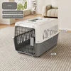 Airline Approved Fashion Foldable Large Pet Transport Box Portable Wire Door Wholesale Dog & Cat Travel Cage Vet Visit