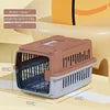 Airline Approved Fashion Foldable Large Pet Transport Box Portable Wire Door Wholesale Dog & Cat Travel Cage Vet Visit