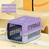 Airline Approved Fashion Foldable Large Pet Transport Box Portable Wire Door Wholesale Dog & Cat Travel Cage Vet Visit