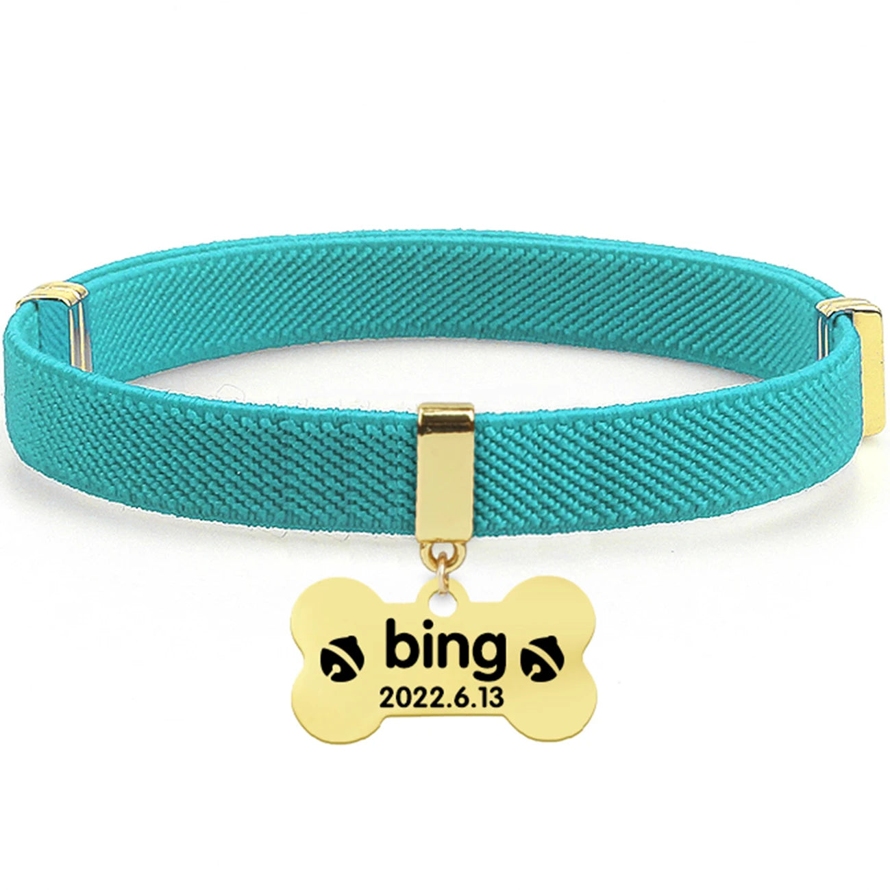 Fashion Customized Cat Collar Metal Name Tag Breakaway AirTag Custom Kitten Collars Adjustable Pet Collars for Cats Puppies Dogs