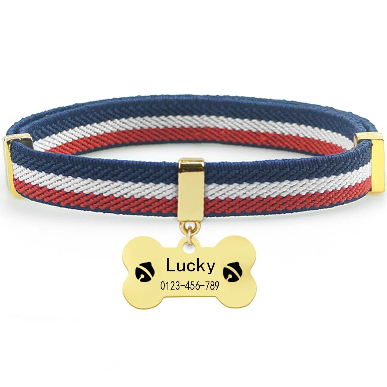 Fashion Customized Cat Collar Metal Name Tag Breakaway AirTag Custom Kitten Collars Adjustable Pet Collars for Cats Puppies Dogs
