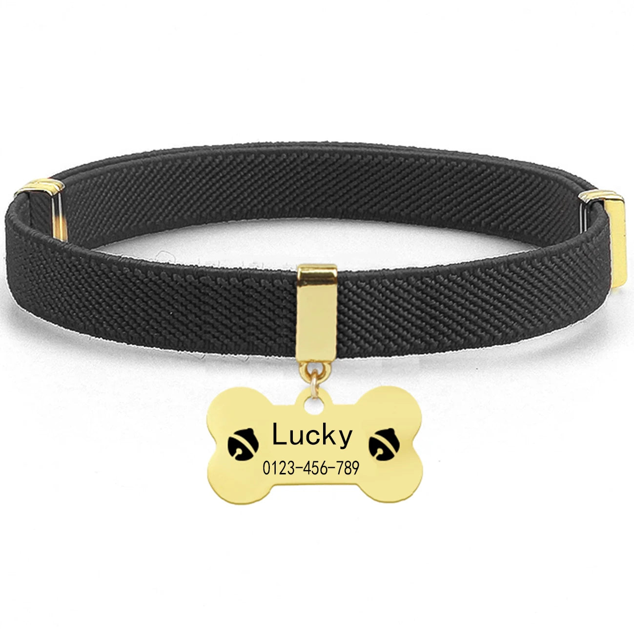 Fashion Customized Cat Collar Metal Name Tag Breakaway AirTag Custom Kitten Collars Adjustable Pet Collars for Cats Puppies Dogs