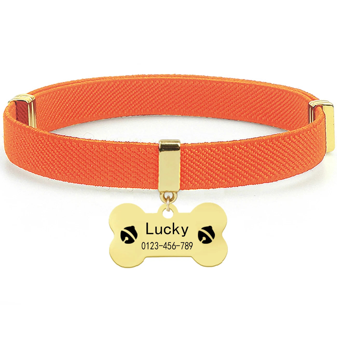 Fashion Customized Cat Collar Metal Name Tag Breakaway AirTag Custom Kitten Collars Adjustable Pet Collars for Cats Puppies Dogs