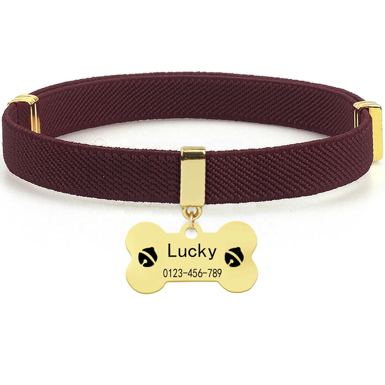 Fashion Customized Cat Collar Metal Name Tag Breakaway AirTag Custom Kitten Collars Adjustable Pet Collars for Cats Puppies Dogs