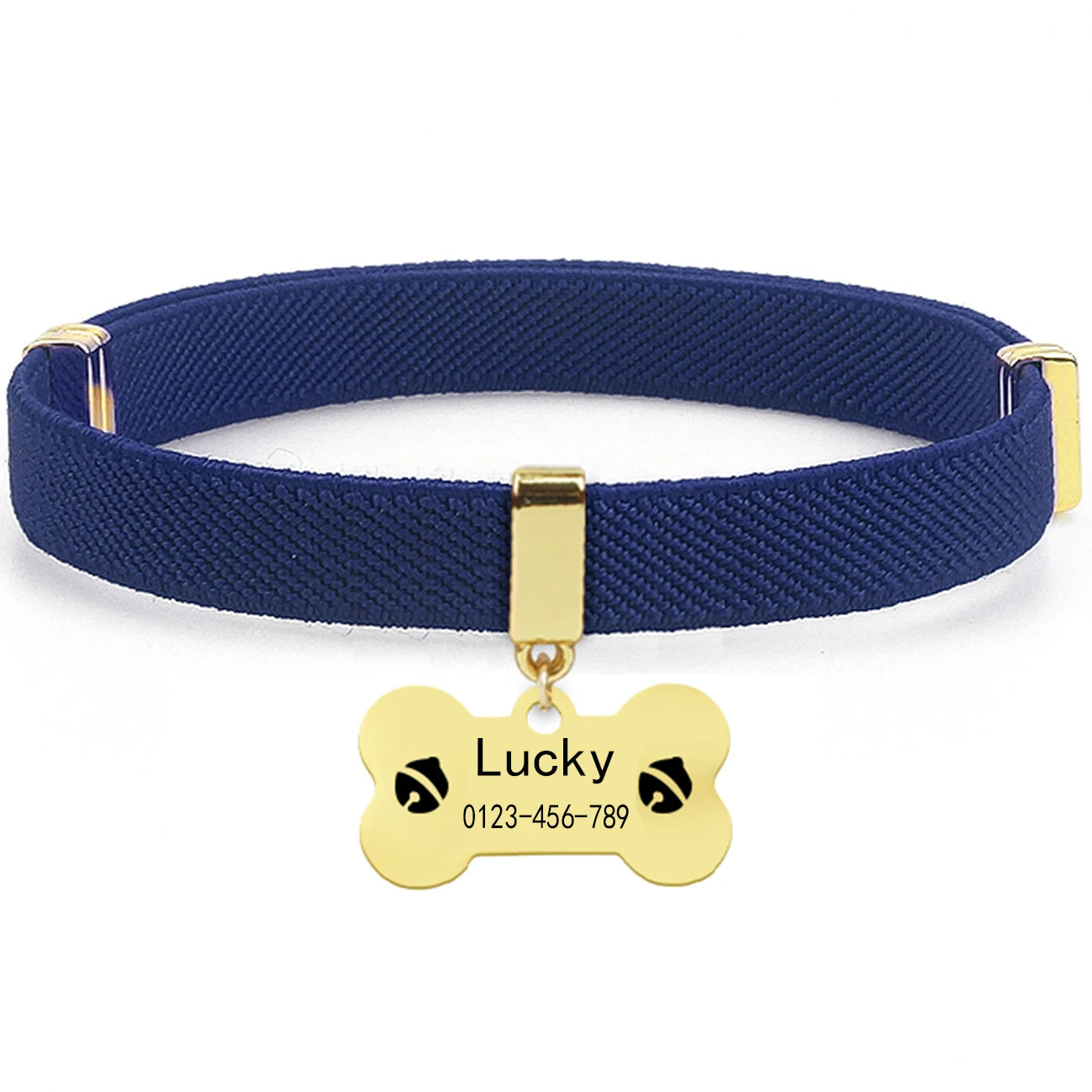 Fashion Customized Cat Collar Metal Name Tag Breakaway AirTag Custom Kitten Collars Adjustable Pet Collars for Cats Puppies Dogs