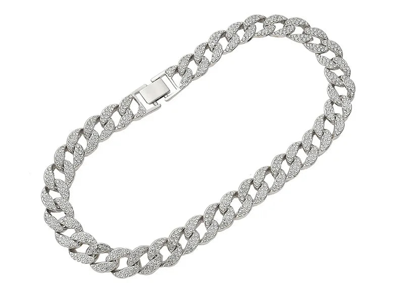 Collier Chaîne Cubaine pour Chien — Or & Diamant