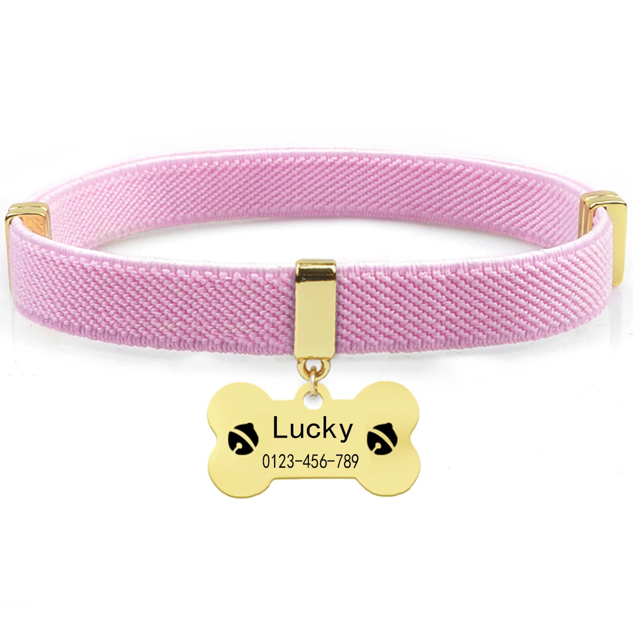 Fashion Customized Cat Collar Metal Name Tag Breakaway AirTag Custom Kitten Collars Adjustable Pet Collars for Cats Puppies Dogs