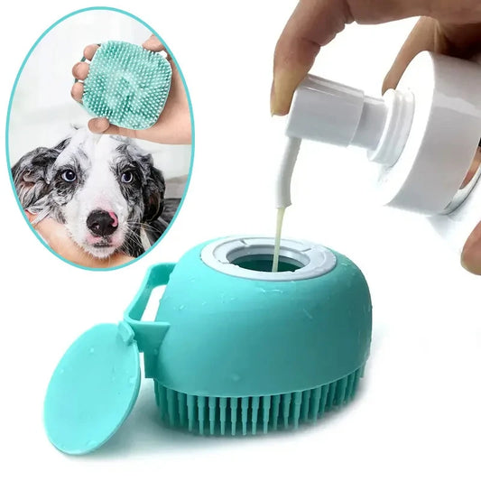 Brosse de Toilettage — Réservoir Shampoing Intégré