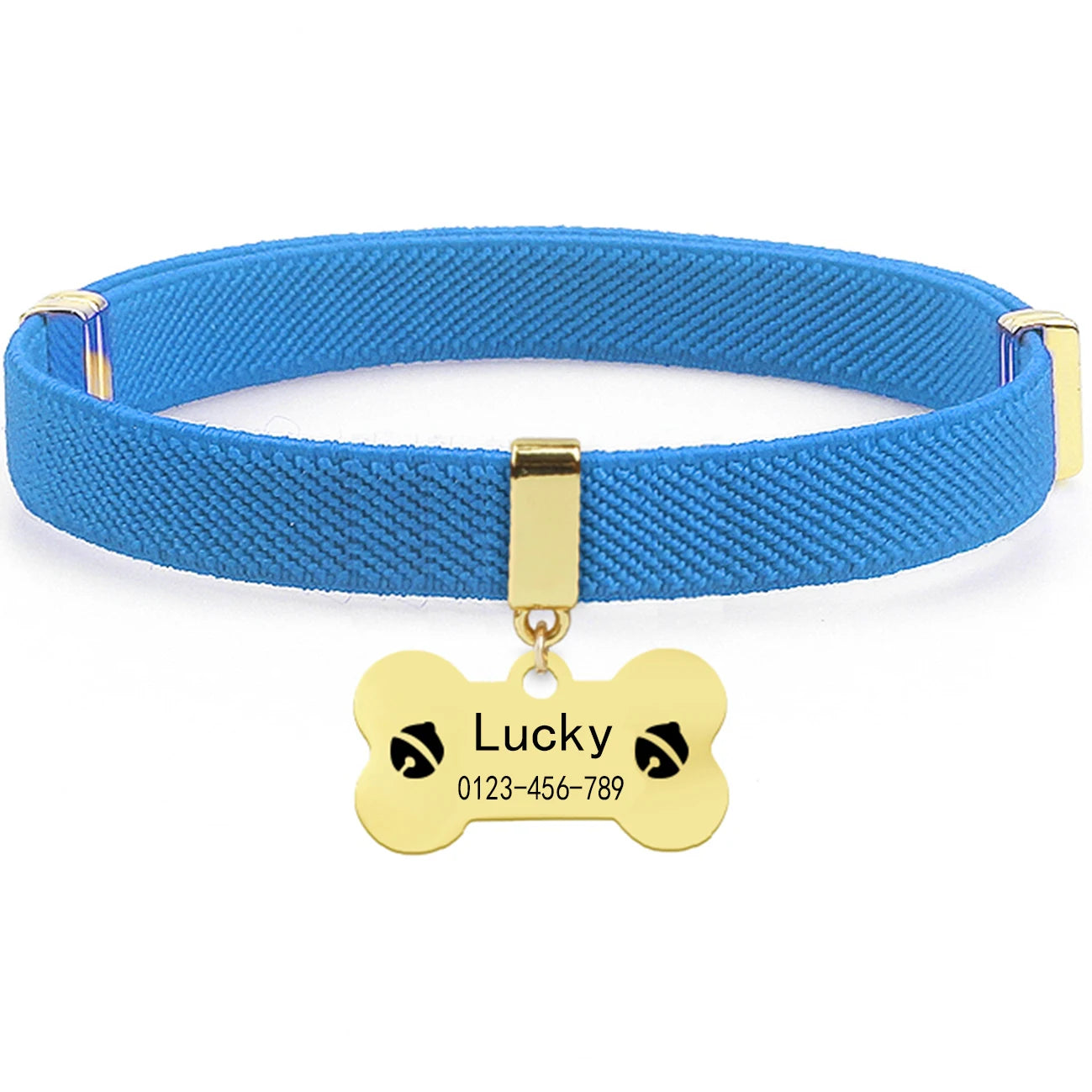Fashion Customized Cat Collar Metal Name Tag Breakaway AirTag Custom Kitten Collars Adjustable Pet Collars for Cats Puppies Dogs
