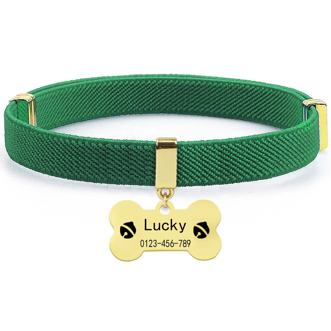Fashion Customized Cat Collar Metal Name Tag Breakaway AirTag Custom Kitten Collars Adjustable Pet Collars for Cats Puppies Dogs