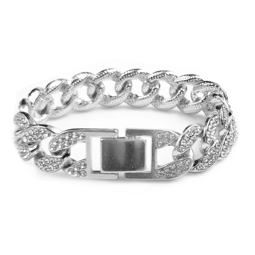 Collier Chaîne Cubaine pour Chien — Or & Diamant