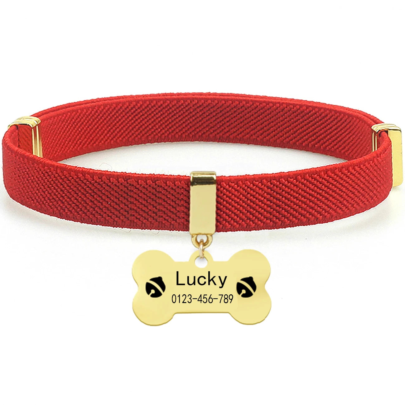 Fashion Customized Cat Collar Metal Name Tag Breakaway AirTag Custom Kitten Collars Adjustable Pet Collars for Cats Puppies Dogs
