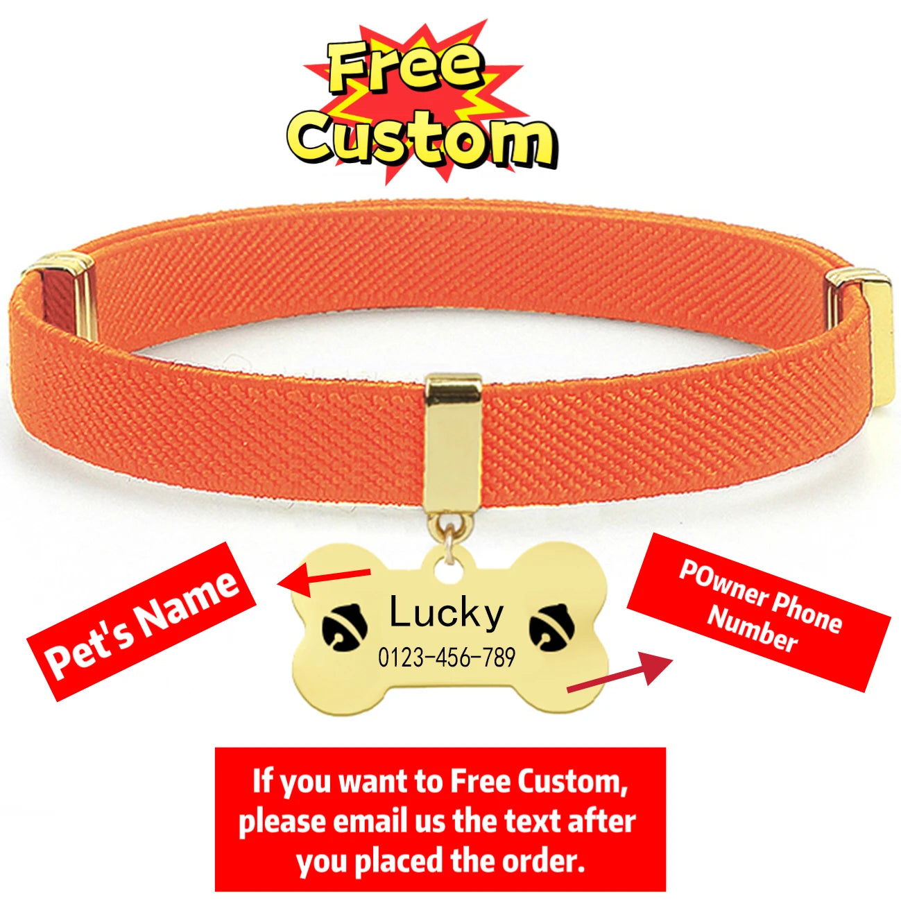 Fashion Customized Cat Collar Metal Name Tag Breakaway AirTag Custom Kitten Collars Adjustable Pet Collars for Cats Puppies Dogs