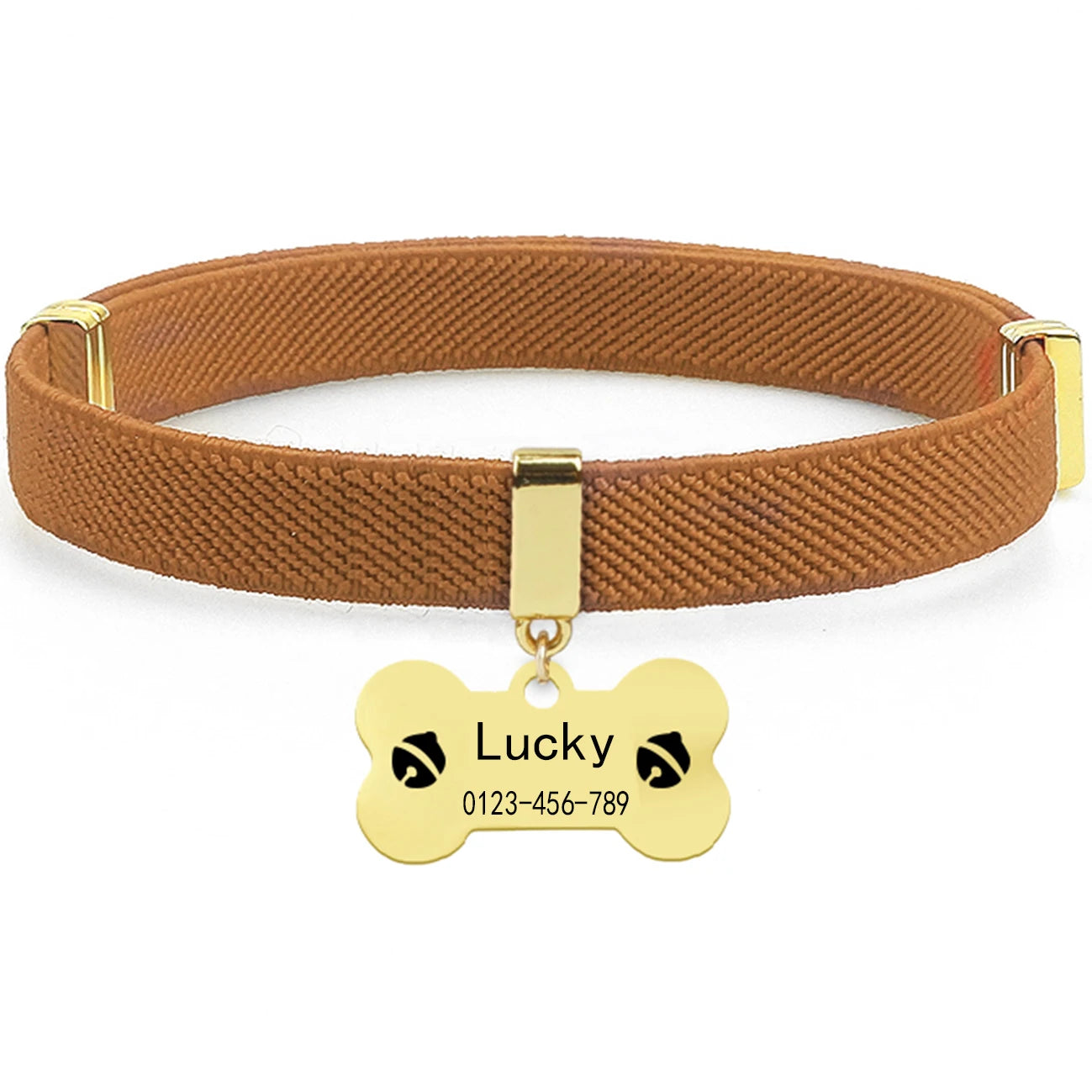 Fashion Customized Cat Collar Metal Name Tag Breakaway AirTag Custom Kitten Collars Adjustable Pet Collars for Cats Puppies Dogs