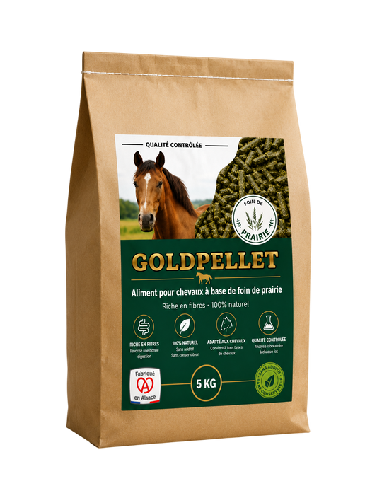 Granulés de Foin de Prairie pour Chevaux – 5KG